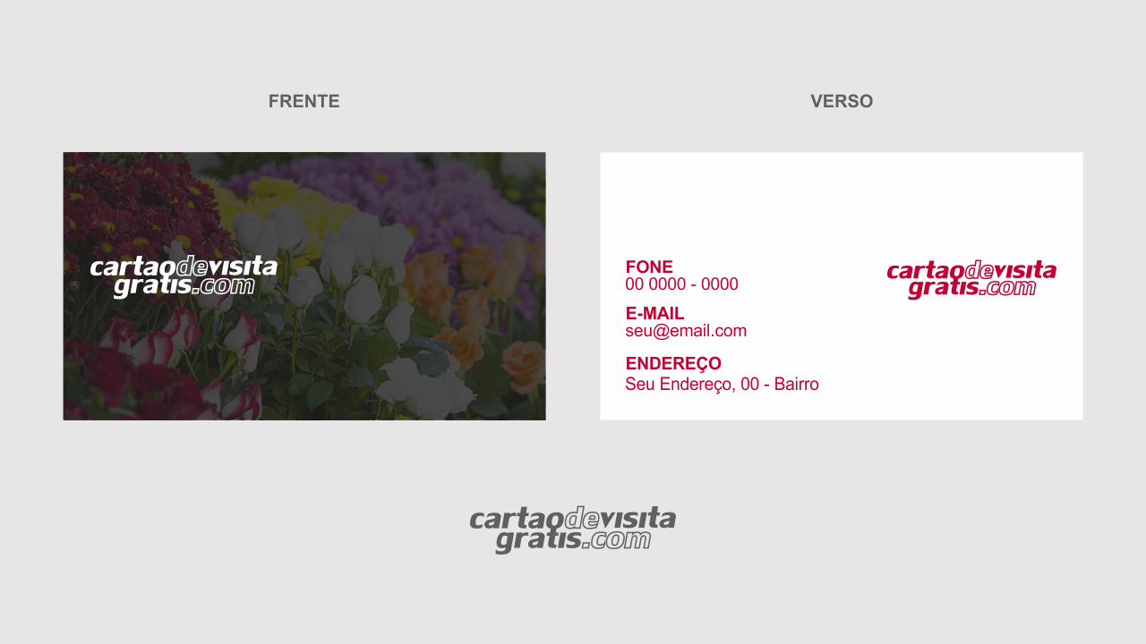 download modelo de cartão de visita floricultura vetor