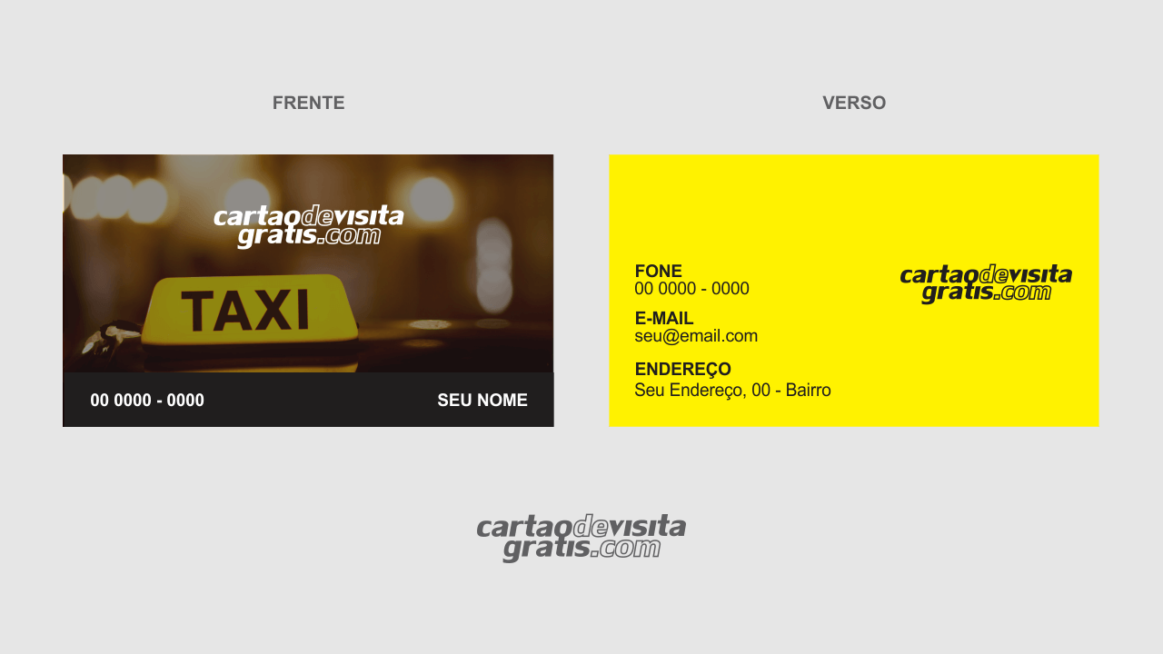 download modelo de cartão de visita taxista vetor