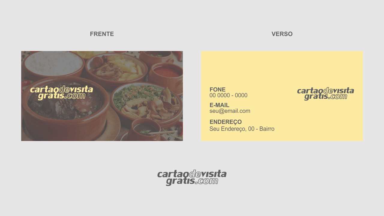 download modelo de cartão de visita comida caseira vetor