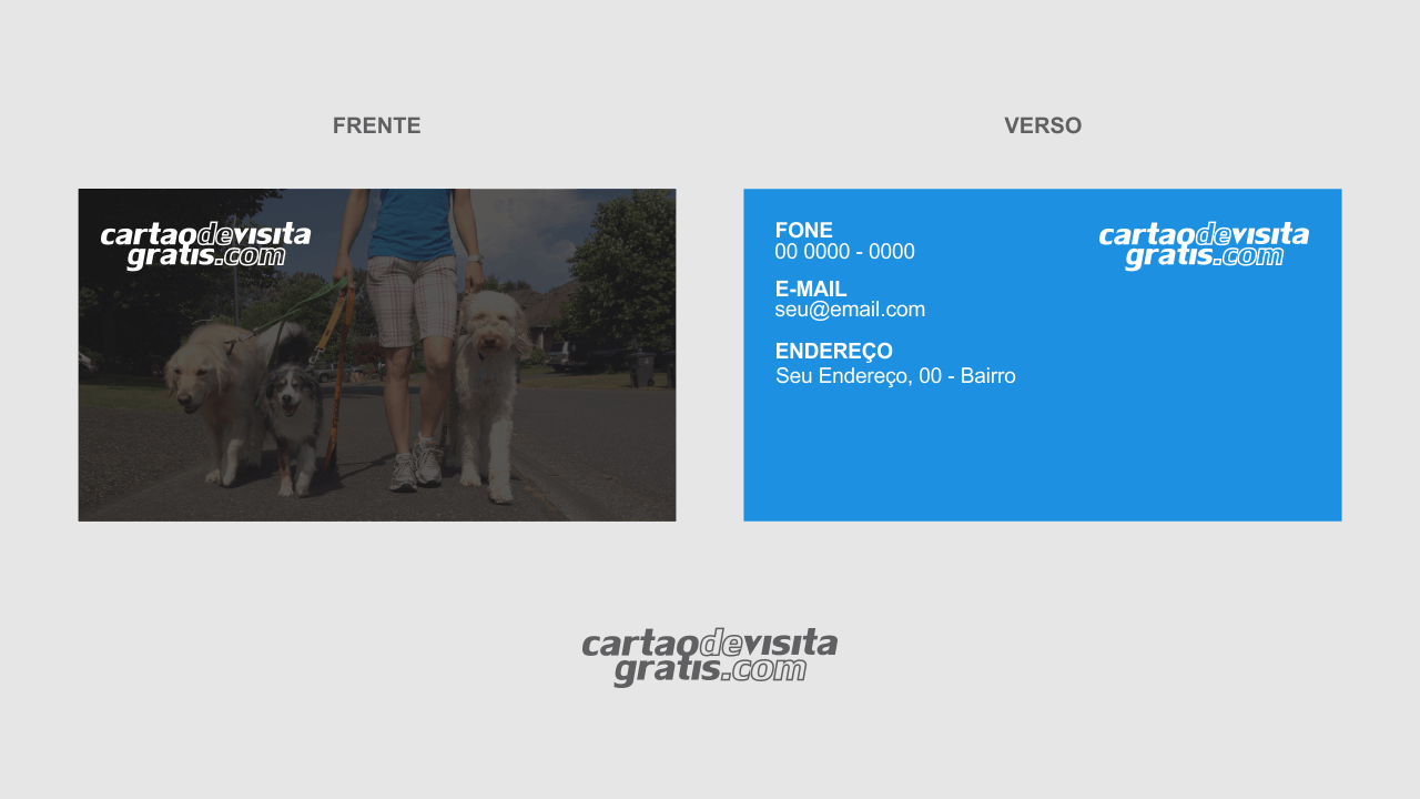 download modelo de cartão de visita dog walker vetor