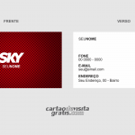 Modelo de cartão de visita para Sky