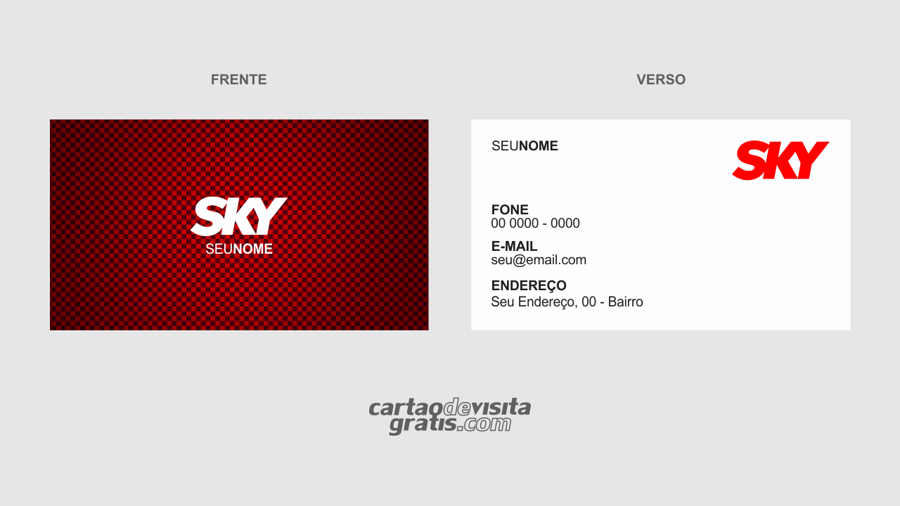 download modelo de cartão de visita sky vetor