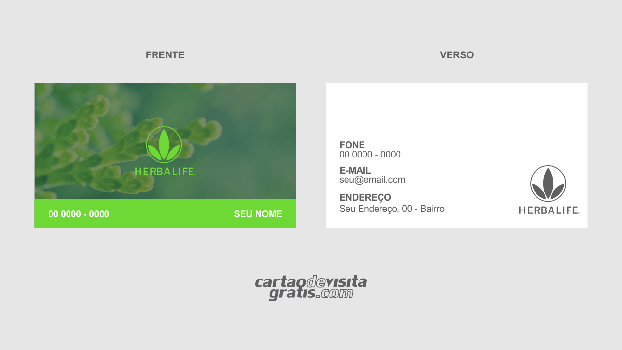 download modelo de cartão de visita herbalife vetor